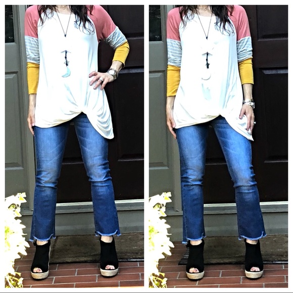 ✨LAST ONE✨Twist front color block top - Picture 5 of 8